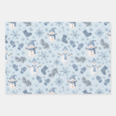 Gezellige Blauwe Winter op IJsblauw Inpakpapier Vel (Voorkant 2)