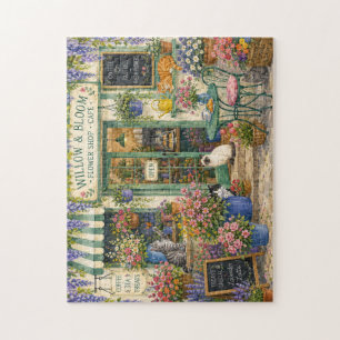 Gezellige Bloemenwinkel Café Katjes Watercolor Leg Legpuzzel