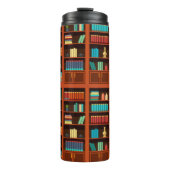Gezellige boekenplanken thermosbeker (Voorkant)
