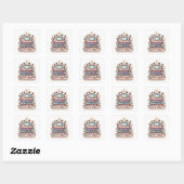 Gezellige Boekenstapel & Koffie Sticker - Lezen Is (Vel)