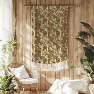 Gezellige Boho-deken met aards Paisley-ontwerp Fleece Deken