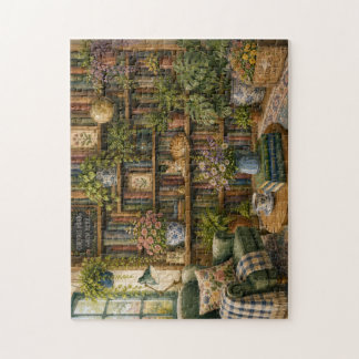 Gezellige botanische boekwinkel kattenpuzzel | Wat Legpuzzel