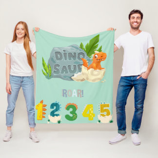 Gezellige broedende dinosaurus fleece deken