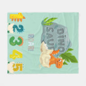 Gezellige broedende dinosaurus fleece deken (Voorkant (Horizontaal))