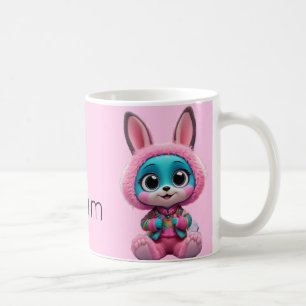 Gezellige Bunny Mok – Schattige Blue Rabbit in Pin