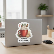 Gezellige Cacao & Halleluja's Kerststicker