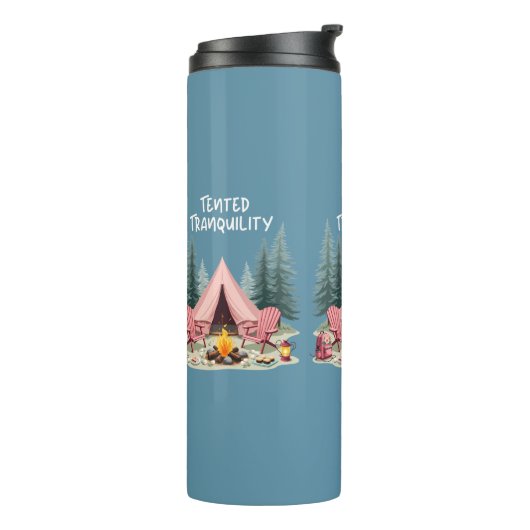 Gezellige Camping Esthetische Glamping Tent & Kamp Thermosbeker (Gedraaid links)