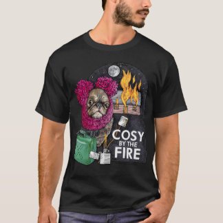 Gezellige Chilli The Pug van Ros Ingram T-shirt