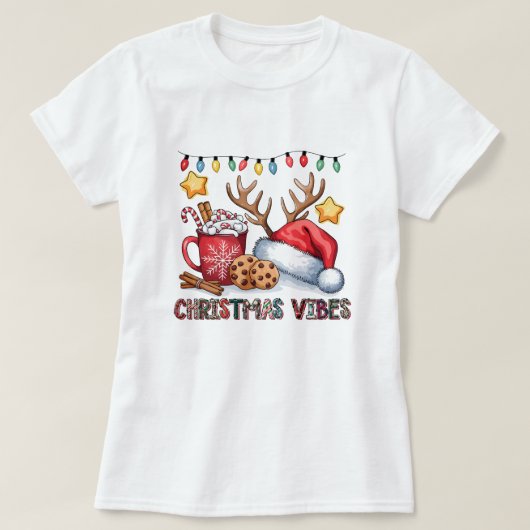 Gezellige Christmas Vibes T-shirt (Design voorkant)