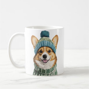 Gezellige Corgi in Winter Gear Koffiemok