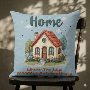 Gezellige Cottagecore Thuis Whimsical Huis Kunst Kussen