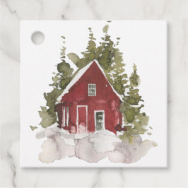 Gezellige Country Home in de Sneeuw Cadeau Labels