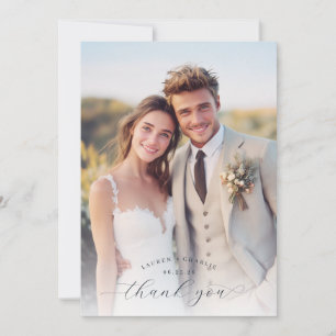 Gezellige Crème Realistisch Foto Bedankkaart