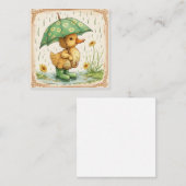 Gezellige Critters & Happy Rain: Schattige eendje Notitiekaartje (Voorkant / Achterkant)