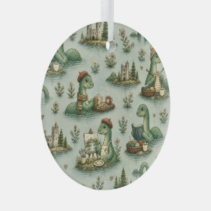 Gezellige Cryptiden Nessie Loch Ness Monster hobby Glas Ornament
