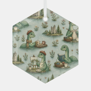 Gezellige Cryptiden Nessie Loch Ness Monster hobby Glas Ornament