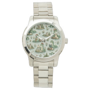 Gezellige Cryptiden Nessie Loch Ness Monster hobby Horloge