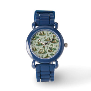 Gezellige Cryptiden Nessie Loch Ness Monster hobby Horloge