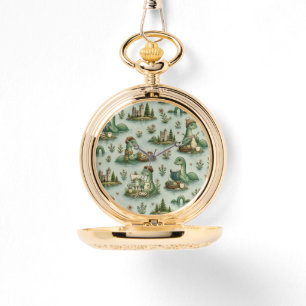 Gezellige Cryptiden Nessie Loch Ness Monster hobby Horloge
