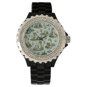 Gezellige Cryptiden Nessie Loch Ness Monster hobby Horloge
