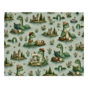 Gezellige Cryptiden Nessie Loch Ness Monster hobby Perfect Poster