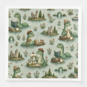 Gezellige Cryptiden Nessie Loch Ness Monster hobby Servet