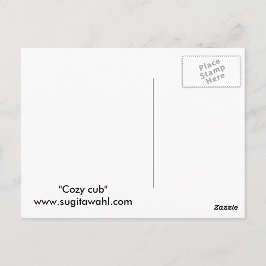 gezellige cub art postkaart (Achterkant)
