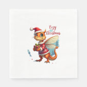 Gezellige Dragonfly Kerstmis Servet (Voorkant)