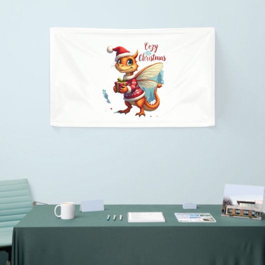 Gezellige Dragonfly Kerstmis Spandoek (Beurs)