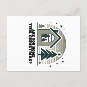 Gezellige Familie Kerst Home Scene Decor Art Briefkaart