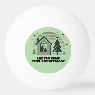 Gezellige Familie Kerst Home Scene Decor Art Pingpongballen