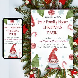 Gezellige familie kerst uitnodiging | kerstjuichen