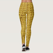 Gezellige gele trui: getextureerde achtergrond leggings (Achterkant)