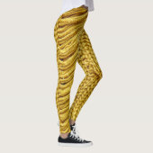 Gezellige gele trui: getextureerde achtergrond leggings (Rechts)