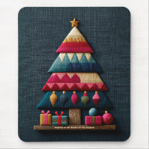Gezellige Gewatteerde Stof Textuur Kerstboom