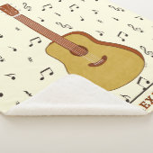 Gezellige gitarist Music Note Design Sherpa Deken (3/4)