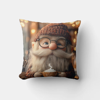 Gezellige Gnome Genieten van een kopje hete cacao Kussen