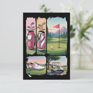 Gezellige Golf Grappige Golfliefhebber Seizoen Toe Kaart
