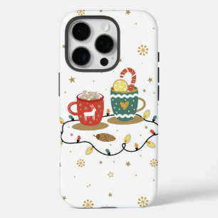 Gezellige Gouden Kerst Koffie Cacao iPhone 16 Pro Hoesje