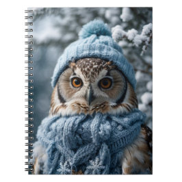 Gezellige grillige Winter Wonderland Uil Notitieboek