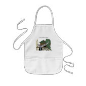 Gezellige Groene Whimsical Slaande Draak Boekenlie Kinder Schort (Voorkant)