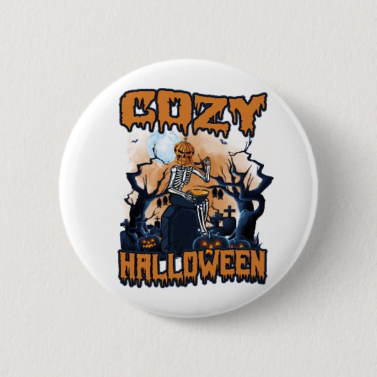 Gezellige Halloween Ronde Button 5,7 Cm (Voorkant)