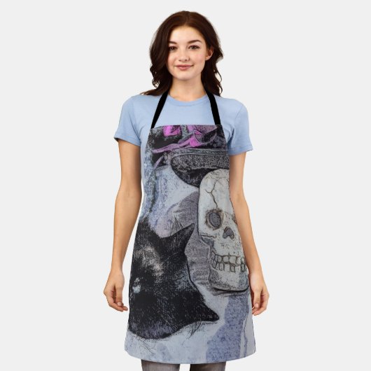 Gezellige Halloween Schort (Gedragen)