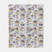 Gezellige Halloween Waterverf Illustratie Fleece Deken (Voorkant)
