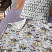 Gezellige Halloween Waterverf Illustratie Fleece Deken