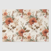 Gezellige herfst bloemenprint digitale kunst tissuepapier (Voorkant)