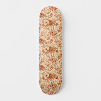 Gezellige herfst bloemmotief skateboard