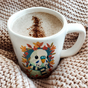 Gezellige Herfst Blue Parakeet Budgie Koffiemok