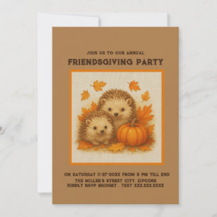 Gezellige herfst egel dankfeest verzamelstemming