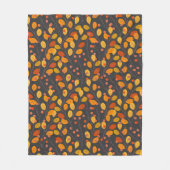 Gezellige Herfst Fleece Deken met Herfstbladeren (Voorkant)
